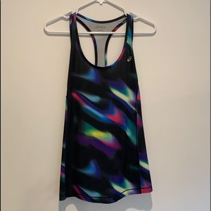 Asics racer back top, t-shirt, tank top; athletic top, size S